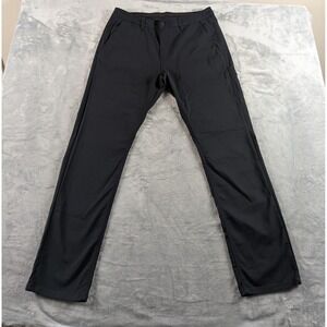 DU/ER Pants Mens 34x32 Black Nustretch Stim Straight Performance Trousers DUER